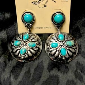 Stealing Silver & Turquoise Earrings
